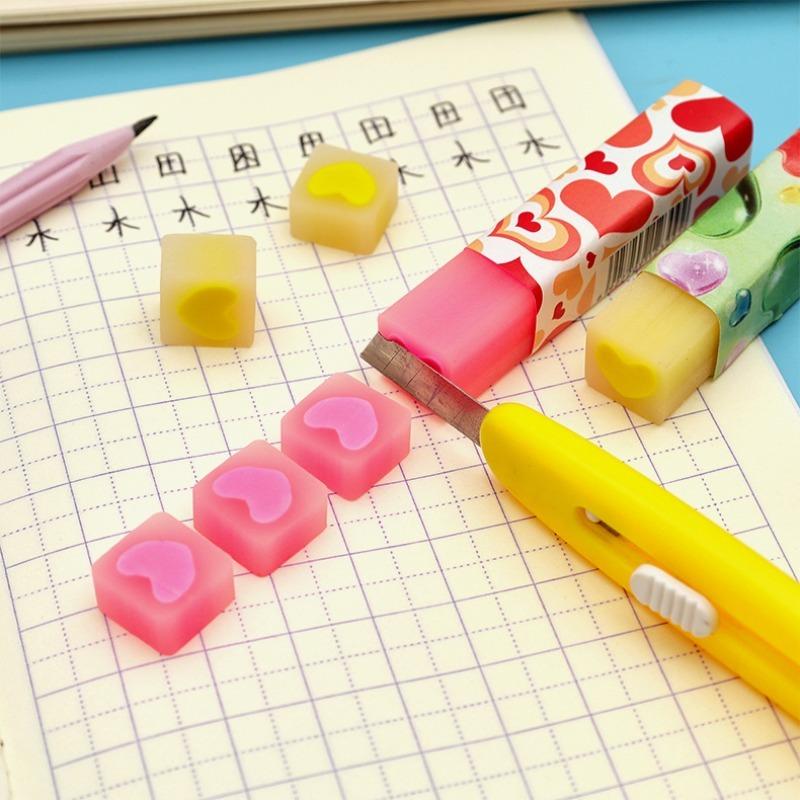 1Pc Cute Erasers Wholesale Fun Sakura Rubber Pencil Writing Correction Gift for Student School Stationery Supplies