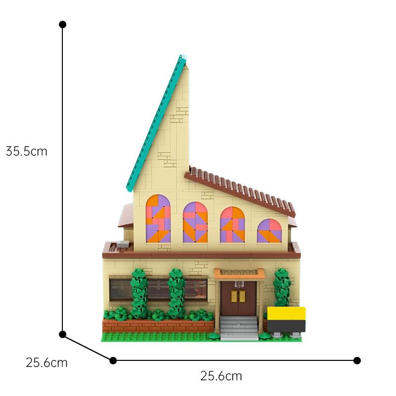 Simpsoned First Church Building Blocks Venue Modular Moe's Tavern Bar Springfield Elementary School Model Toys