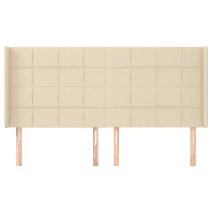 VidaXL Headboard with Ears Cream 203x16x118-128 Cm Fabric3119607