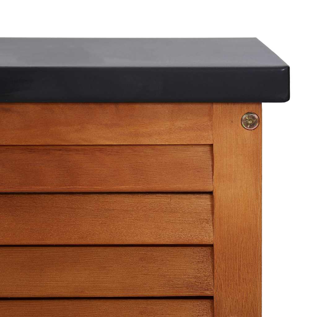 Garden Storage Box 117 X 50 X 55 Cm Solid Eucalyptus Wood