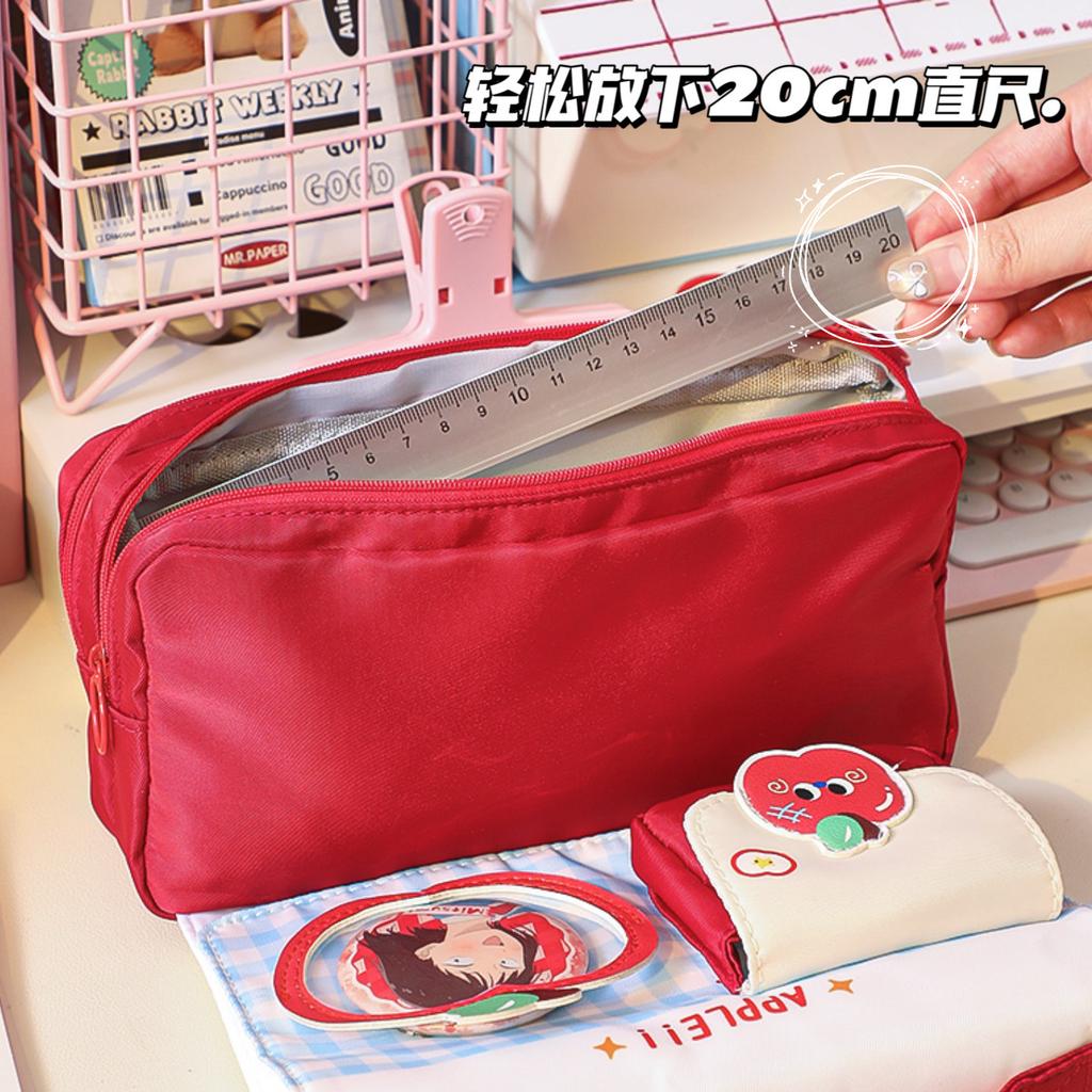 Large Capacity Korean Style Pencil Case For Girls School Stationery Storage Pouch