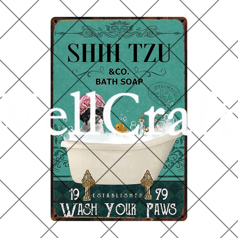 [ Wellcraft ] Pet Shih Tzu Dog You Are My Sunshine Beer Bath Shop Art Metal Tin Sign Wall Poster Iron Painting Pub D-14 20*30 CM