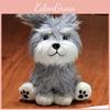 Schnauzer Plush Dog Doll With Expression Design For Kids Gift Bedroom Decor