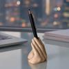 Solid Base Pen Holder Funny Hand Gesture for Desk, 3D Printed Creative Novelty Pencil Stand, Desktop Organizer Office Accessories Desk