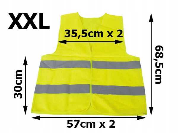Kamizelka Odblaskowa Żółta Xxl
