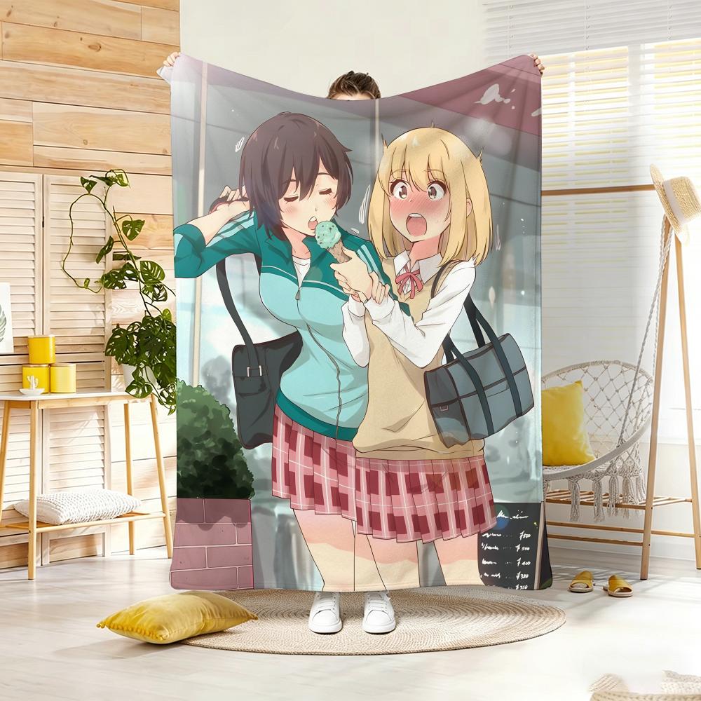 Anime K-KaseS San and MorningS Glories Throw Lightweight 240g Flannel Blanket Soft Skin-friendly for Summer Cooling