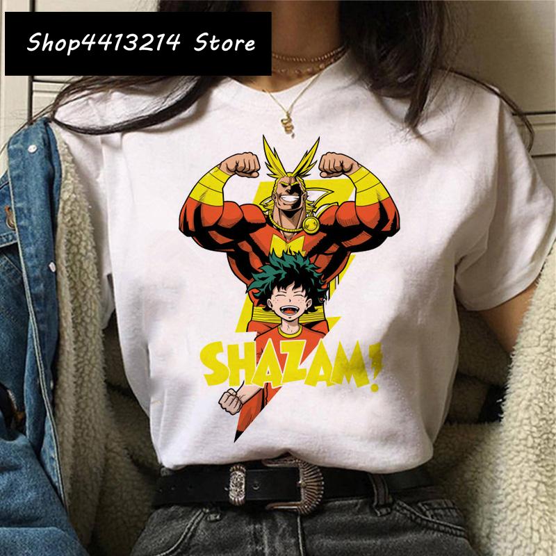 Cartoon Women My Hero Academia T Shirt Tee Funny Himiko Toga Clothing Boku No Hero Academia Harajuku 2021 Tshirt Female Ulzzang