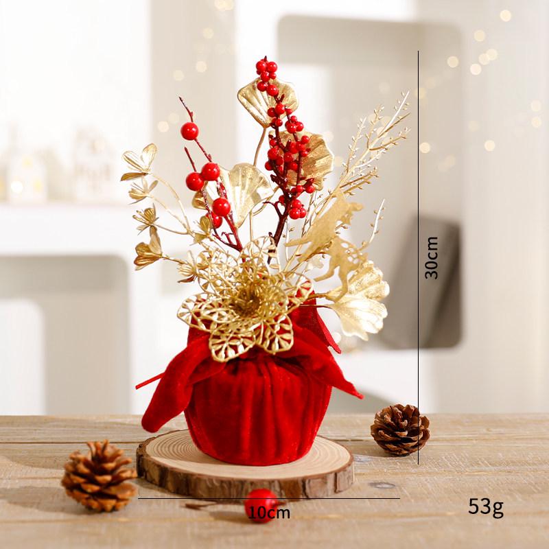 Red and Gold-Edged Christmas Tree Decorations: Perfect for Holiday Festivities and Gift Giving