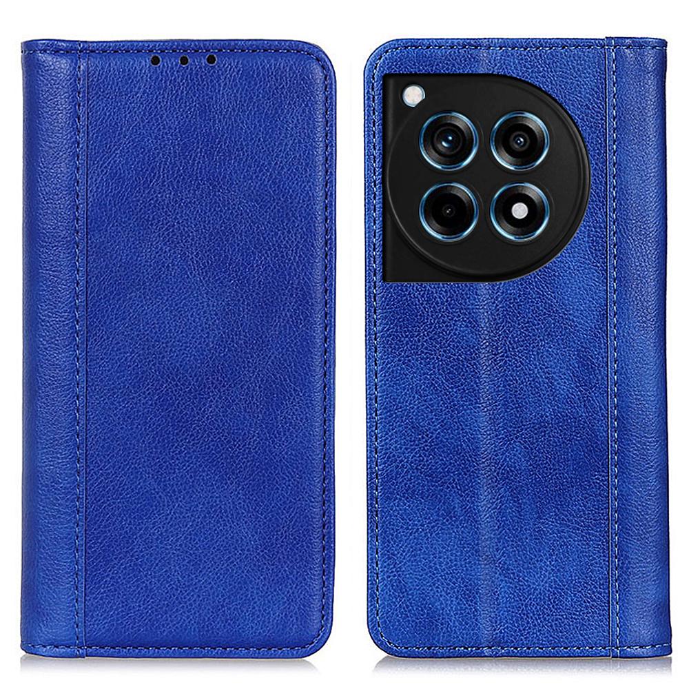 For OnePlus 12R 5G/Ace 3 5G Case Split Leather Flip Wallet Stand Cover Litchi Texture