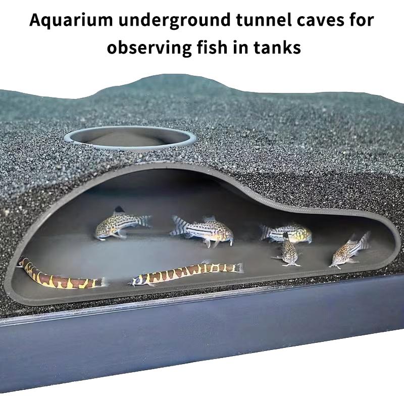 Aquarium Tunnel Decoration 3D Natural Curves Realistic Resin Decorative Landscaping for Living Room Home