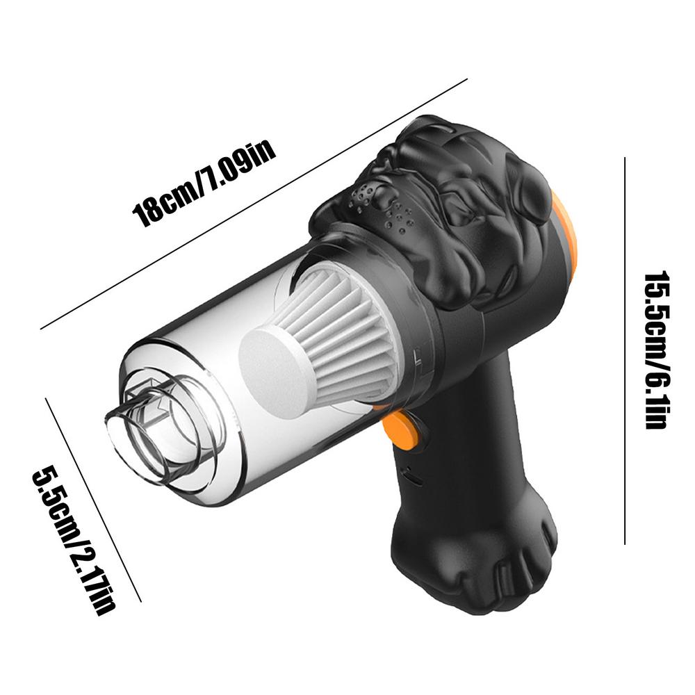 

Ручной автомобильный пылесос, перезаряжаемый, тихий, в форме головы собаки, автомобильный пылесос, перезаряжаемый, в форме головы собаки, портативный пылесос для