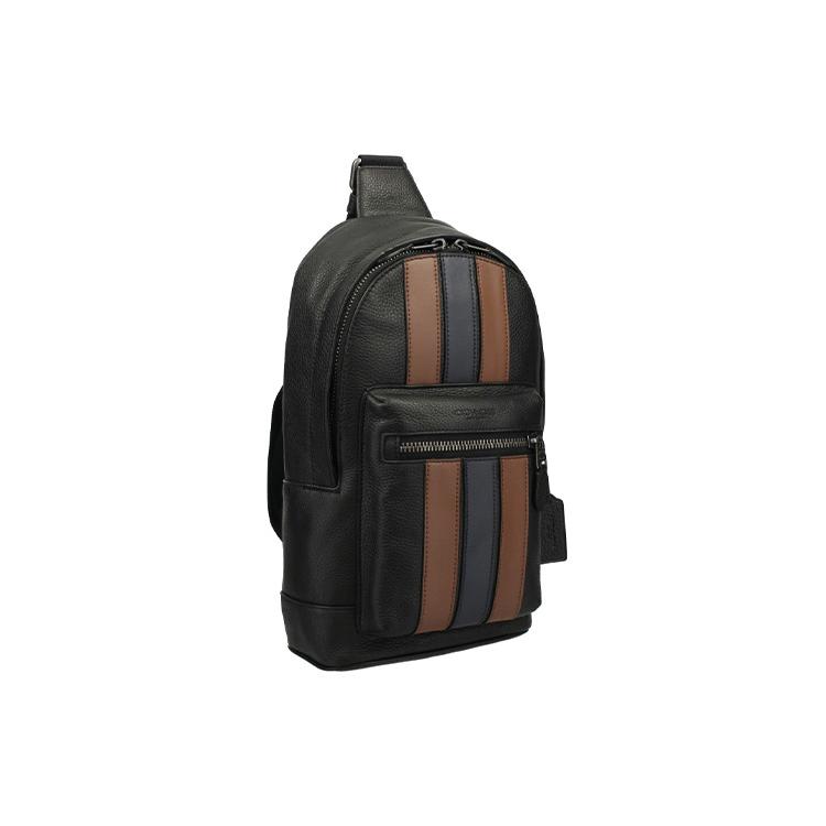 New COACH West Leather Crossbody Bags Shoulder Bags Sling Bags Small Size Men's Black Brown Multicolor 3180-QBR64