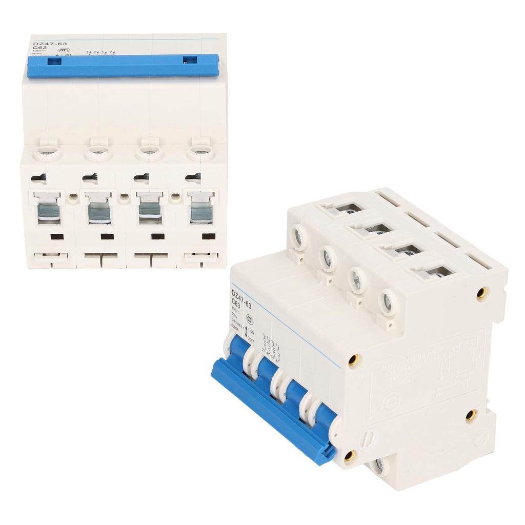 Mini jistič 4 pólový 63A proudový jistič ochrana spínač obvodu pro rezident 400V