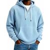 Men's Casual Solid Color Zipper Long Sleeve Hooded Sweatshirt, Everyday Zipper Casual Long Sleeve T-Shirt