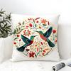 Natural Plant, Bird, And Flower Prints Pillow Case Cotton Linen Fabric Square Zipper Pillowcase Home Decorative Living Room