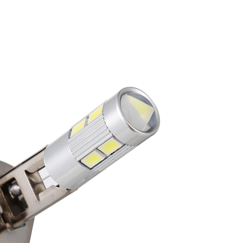 1 Pcs 12v 6000k Dc 5630 Smd 10 Led H1 Car Lamp Fog Driving Light Bulb Headlight Driving Bulb Auto Accessories