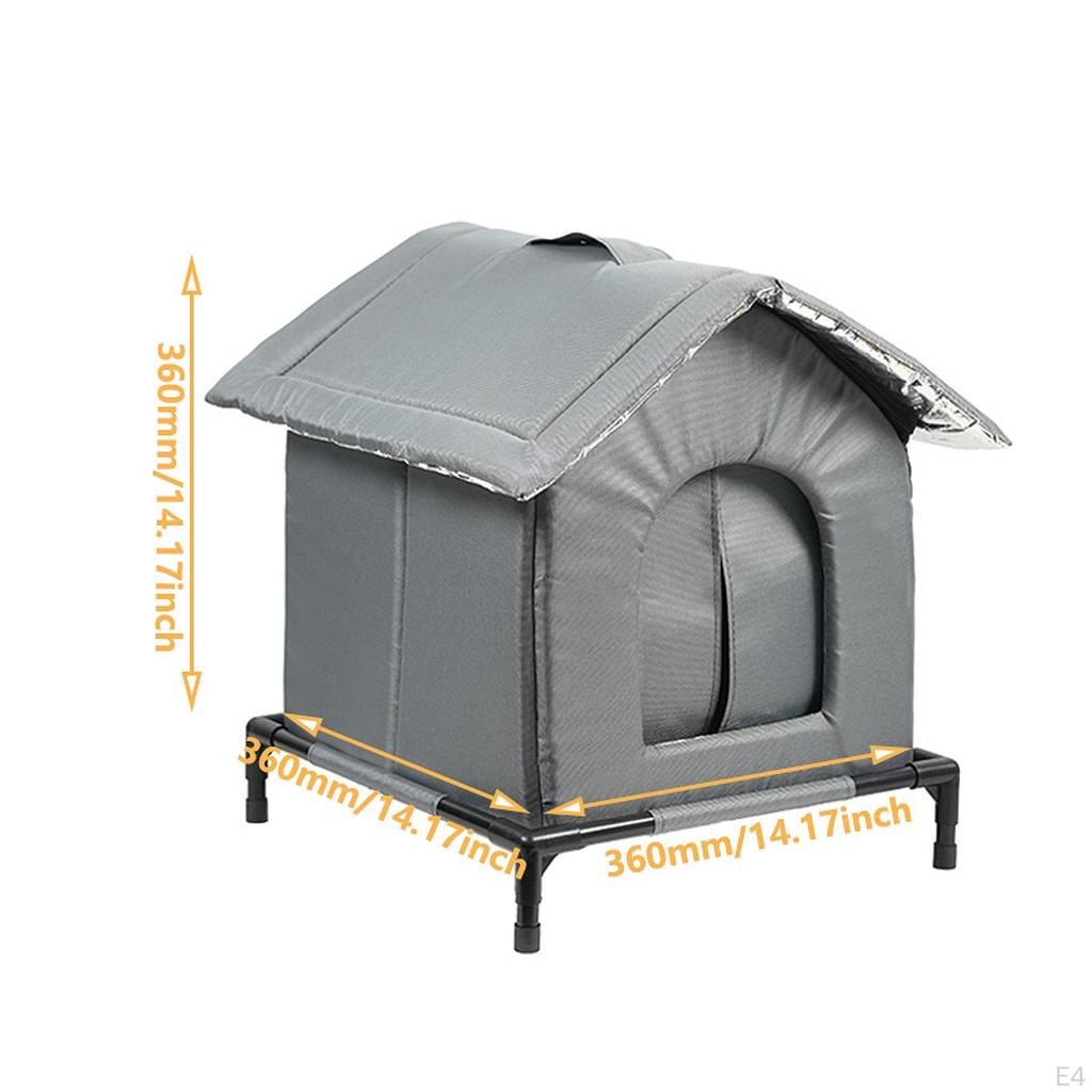 Outdoor Cat House Elevated Warm Protection Shelter Pet Supplies for Winter Barn Community