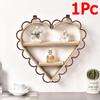 1PC Wall Shelf Storage Decorative Living Rooms Heart-Shaped Artistic Stable Study Rooms Durability Exquisite