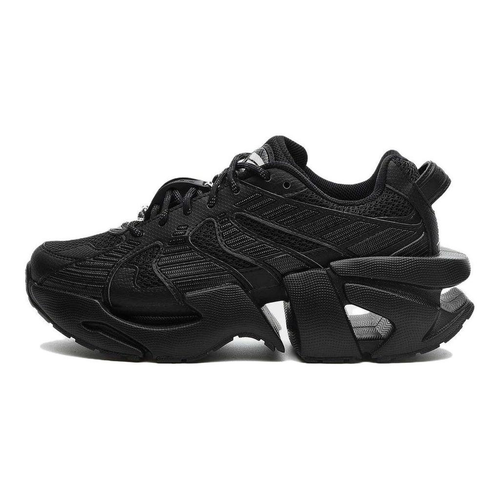 Fila Space Fabric Synthetic Leather Casual Versatile Thick Sole Shock Absorbing Wear Resistant Breathable Low Top Dad Shoes Men Sneaker F12M324103FBK