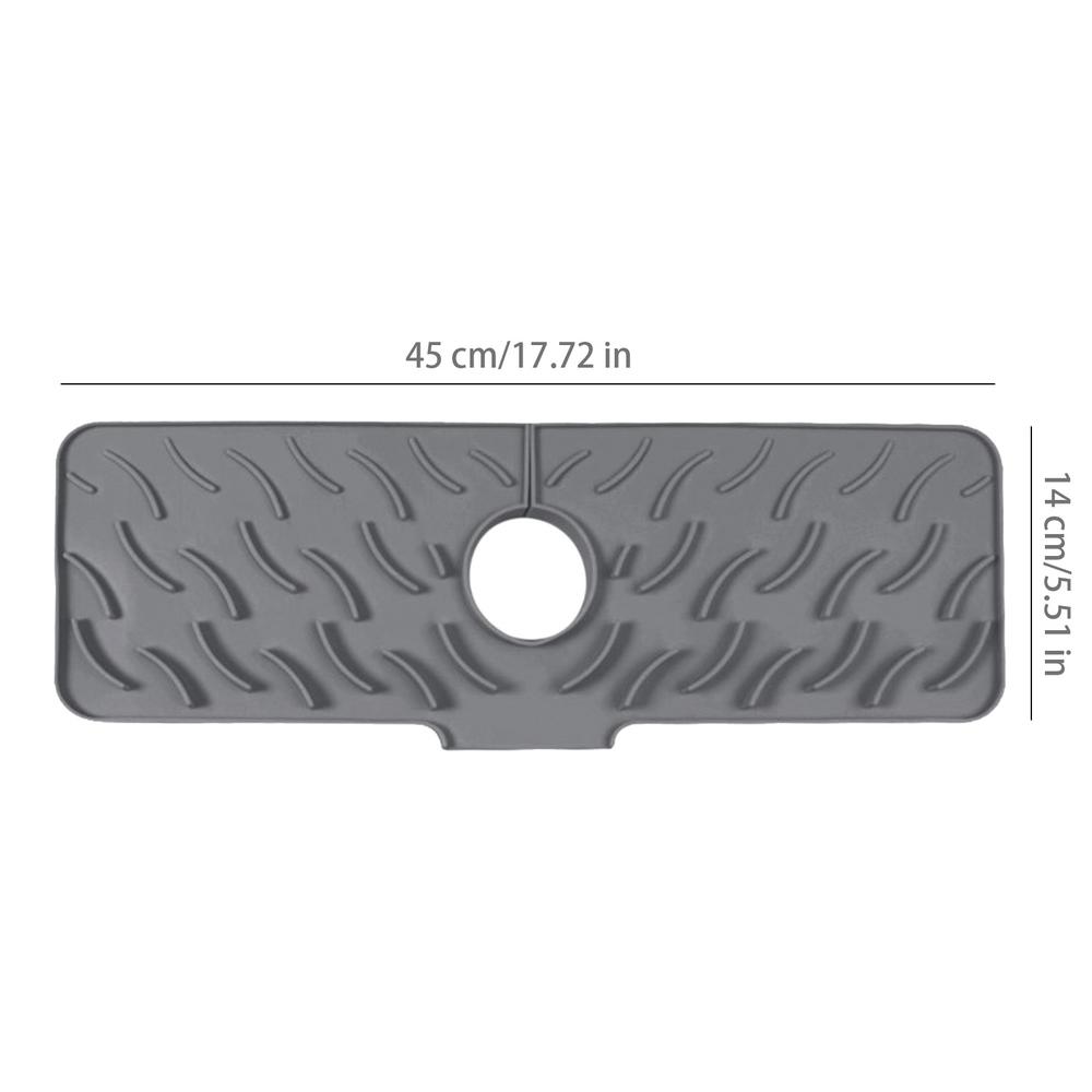 

Faucet Guard Mat Kitchen Faucet Guard Silicone Draining Mat Countertop Protector Drip Catcher Mat Sponges Holder For Caravan белый