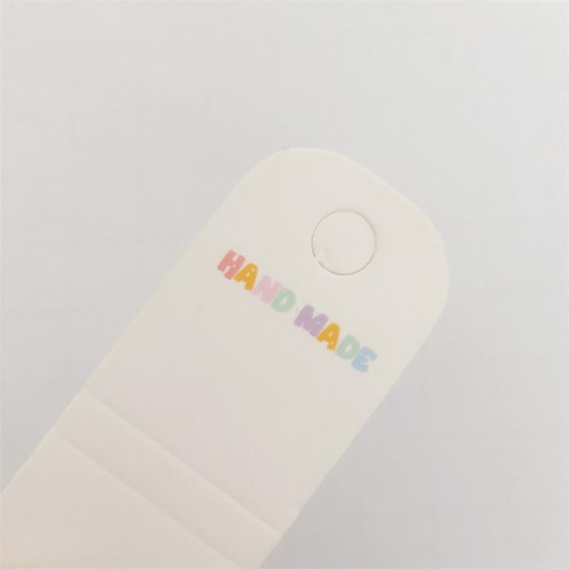 50Pcs Hair Rope Half Folded Card Hair Accessories Cardboard Display Card Labels Hair Rope Packaging Hanging Tag Cardboard Label