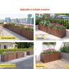 Carbonized Wood Outdoor Planter Box – Antiseptic Rectangular Flower Trough for Home, Courtyard, or Balcony.