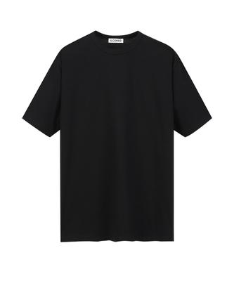 IL CORSO Baumwoll-T-Shirt mit kurzen Ärmeln Schwarz