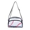 Transparent PVC Zipper Stadium Youth Crossbody Bags Sports Aesthetic Women's Shoulder Bags Sweet Light Cute Clear Baseball Bag
