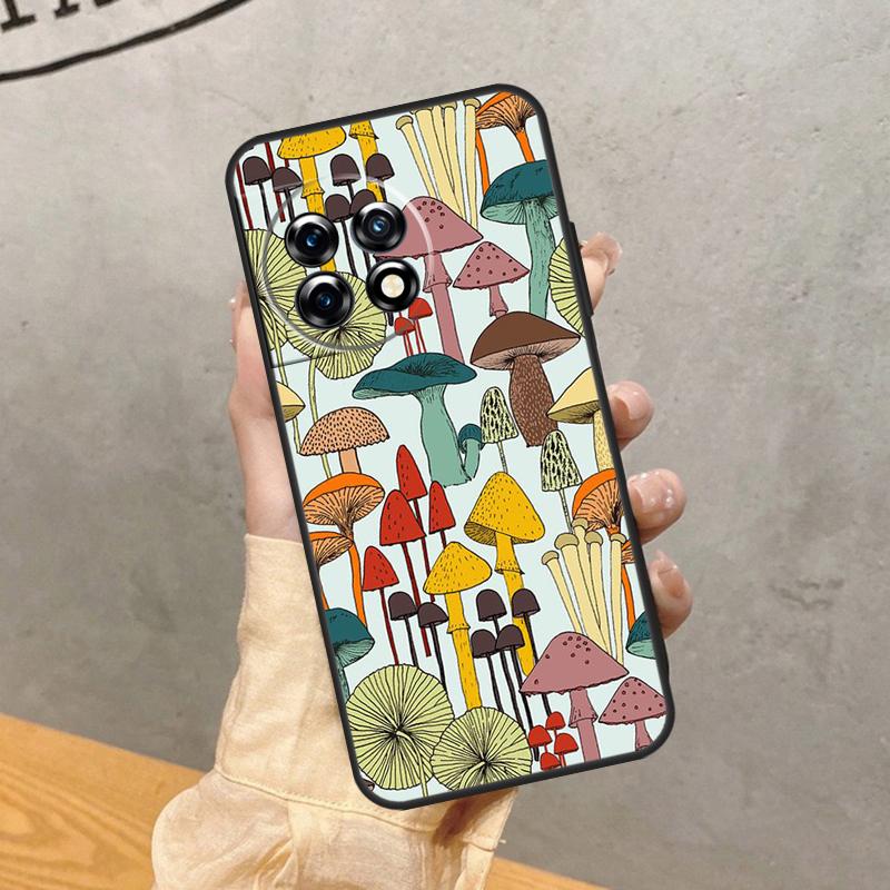 Mushroom Pattern Case For OnePlus 15 15R 13R 13 13T 12 12R 11 10 9 Pro 10T Nord 5 CE 4 2 3 Lite N20 N30 Cover