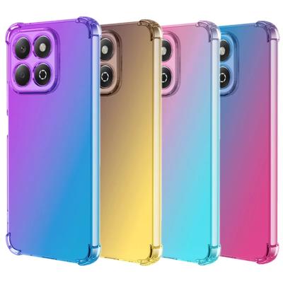 Pour Honor 200 Smart 200pro Honor200 Lite X7C 4G Coque Arc-en-ciel Dégradé Antichoc Coques de Téléphone Silicone Souple TPU Airbag Translucide Anti-chute Couverture