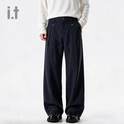 :CHOCOOLATE Unisex Casual Loose-Fit Trousers
