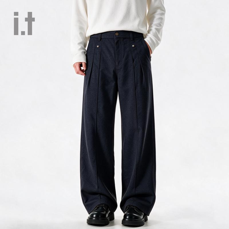 :CHOCOOLATE Unisex Casual Loose-Fit Trousers