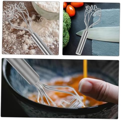 2-Piece Stainless Steel Manual Crusher, Kitchen Multi-Function Masher for Avocado Potato Meat Beans, Ergonomic Design