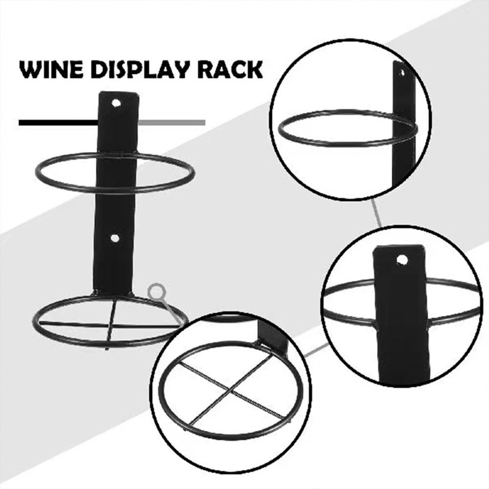 Iron Single Bottles Display Racks Black Bottle Display Stand Durable Wine Rack  Bar