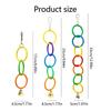 3 Pieces Colorful Rings Bird Stand Toy Swing With Chain and Rings Encouraging Play Activity For Pet Birds