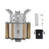 Alcohol Stove Burner with Trivet, Tabletop Campfire Stand, Flame Viewing, Multi-purpose Camping Stove, Storage Bag Included, Long Burning Time, Portab