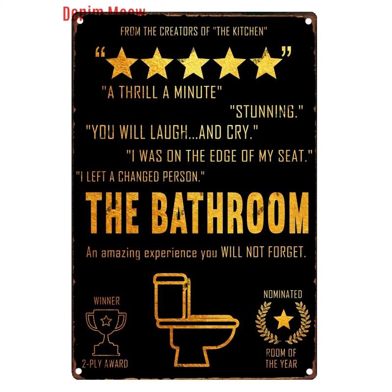 Funny Personalized Washroom, Metal Tin Signs, Vintage Toilet Sign, WC Lavatory Wall Art, Bathroom Decor, Restroom Plates, WY156