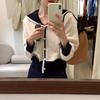 Women's Color-Block Knit Sweater - Stylish 2024 Autumn/Winter Innerwear Top