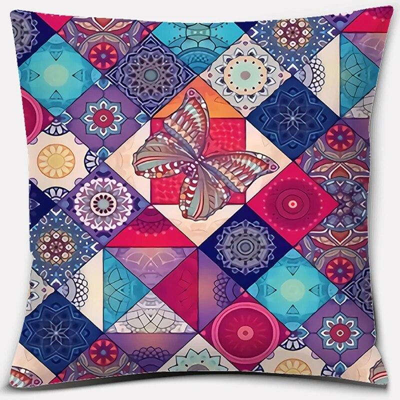 Mandala Series Pattern Pillowcase Square  Home Office Furnishing