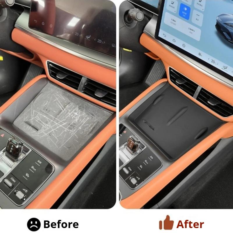 For BYD Sealion 7 2024-2026 Wireless Charging Panel Silicone Mat Dustproof Waterproof Car Interior Accessories