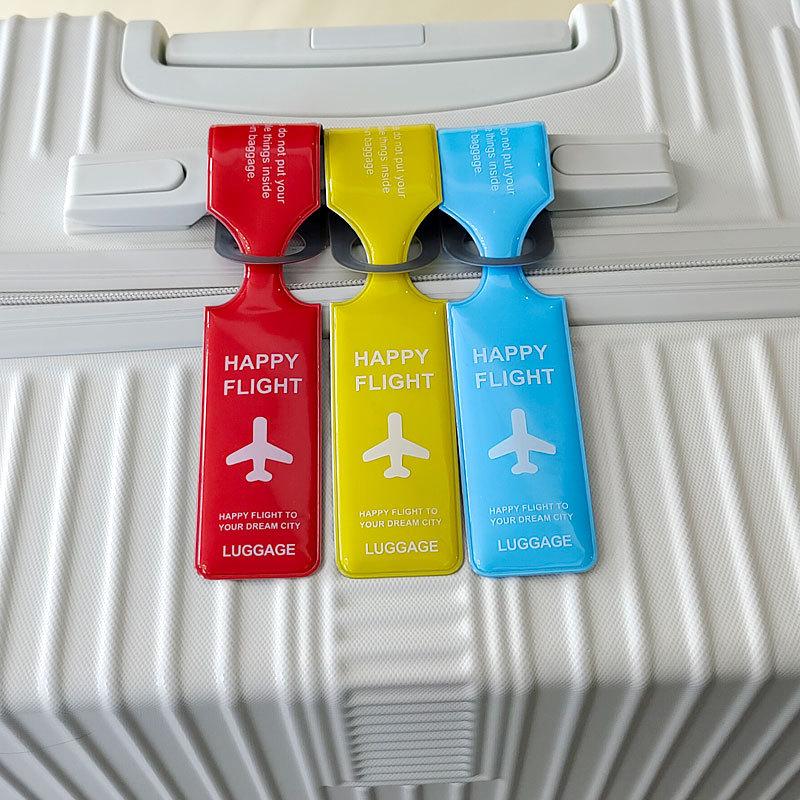 PVC Aircraft Luggage Boarding Pass Luggage Tags Anti Loss Suitcase Tags Luggage Tag Name ID Address Label Travel Accessories