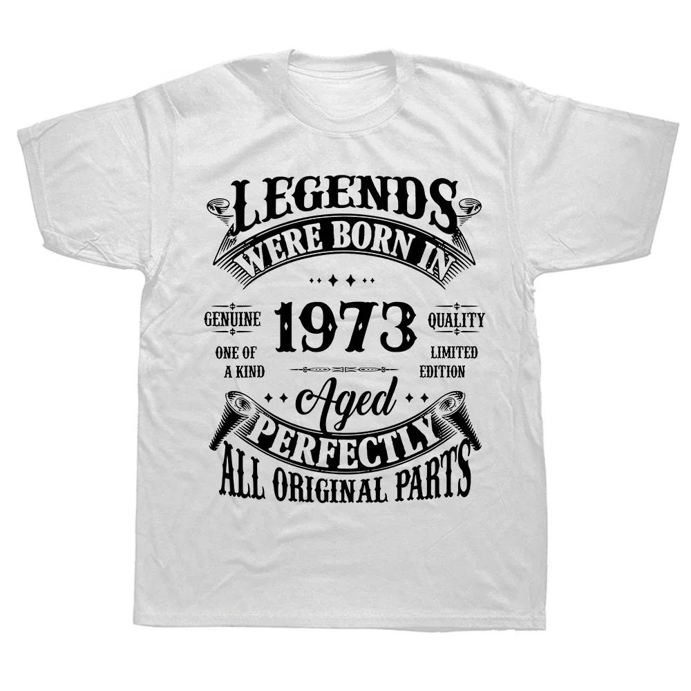 Clothing Casual Basic T-shirts Vintage Made In 1973 Limited Edition 51 Years Of Being Awesome TeeTops Round Neck Fashion Tshirt