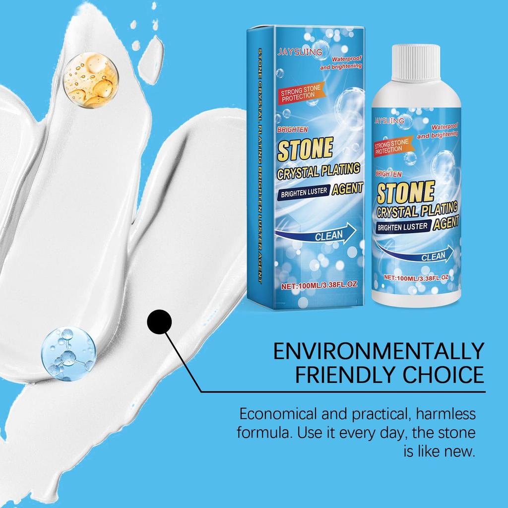 Professional Stone & Quartz Countertop Repair Kit - Fix Scratches, Remove Stains, Restore Shine, Crystal Plating Protection