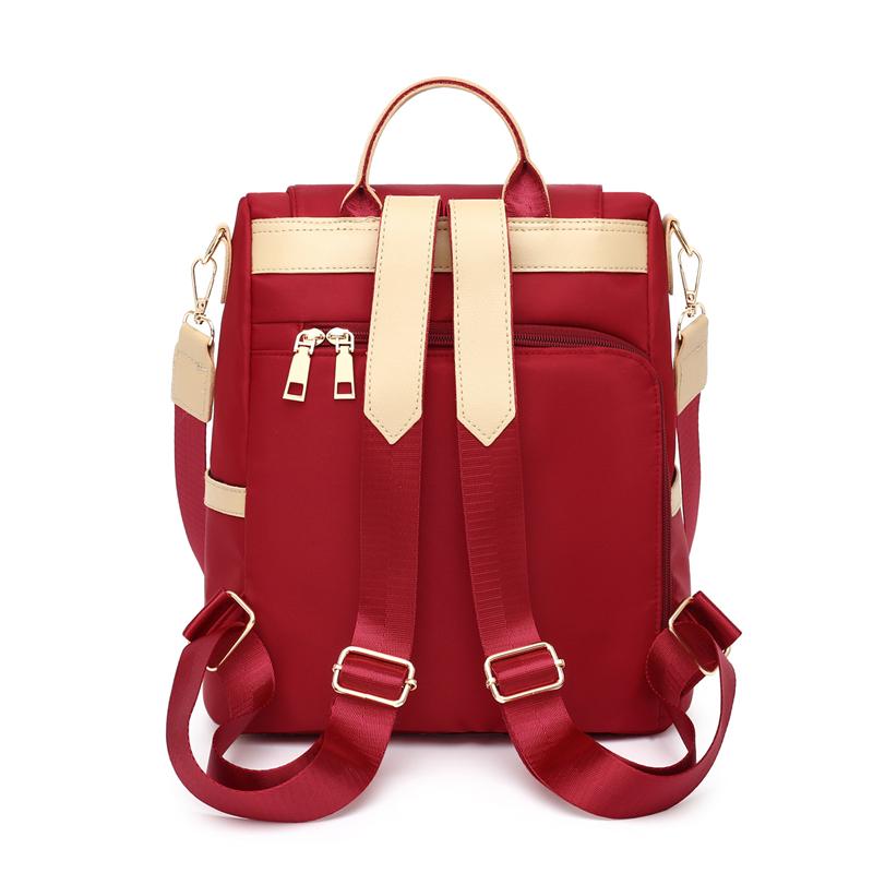 Lingge Backpack Women's Oxford Cloth Travel Backpack Large Capacity Multi-use Anti-theft Women's Bag