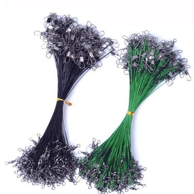 20PCS Rolling Swivels Stainless Steel String Rope Wire Fishing Lead Line Fish Hook Safety Snap