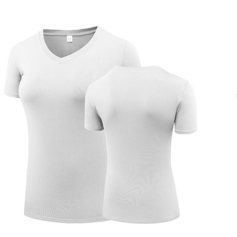 

Женские футболки для фитнеса, быстросохнущие эластичные спортивные блузки для йоги с короткими рукавами, колготки, топы для бега в тренажерном зале M белый