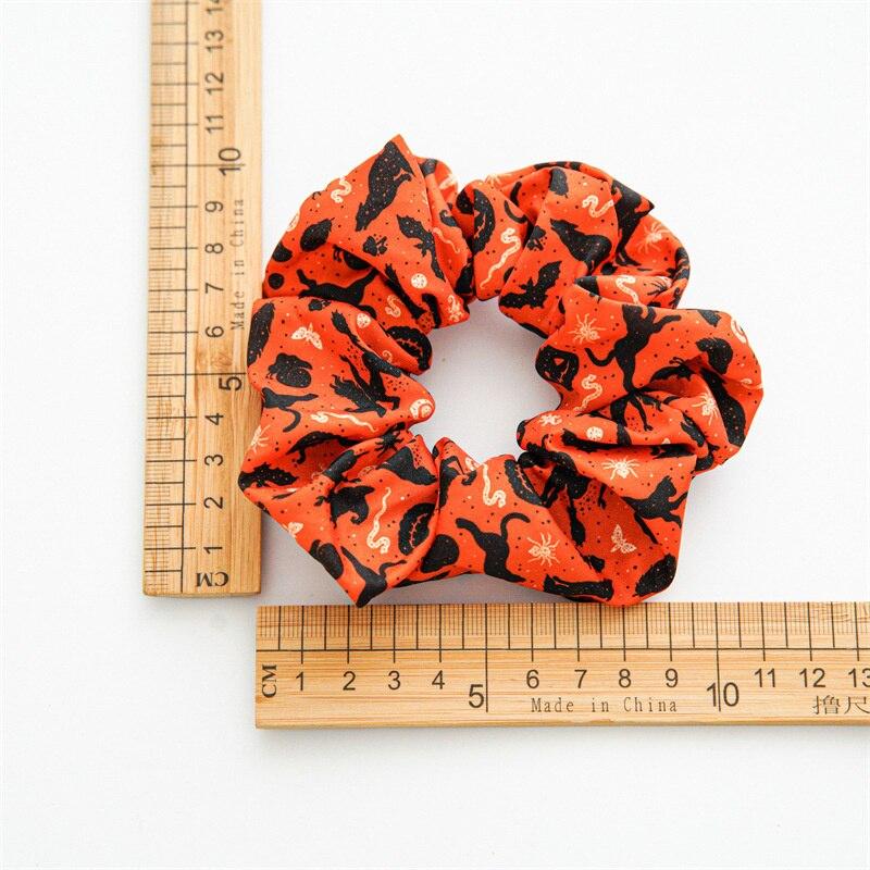 Țesătură de Halloween Bandă lată încrucișată Moda desene animate Elastic Bucla de păr Scrunchie Bentita de păr Femeie Imprimare Accesorii pentru păr Articole pentru cap