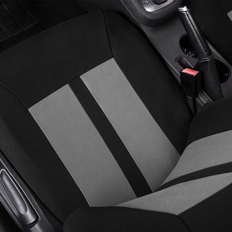 AUTOYOUTH Automobiles Seat Covers Full Car Seat Cover T-shirt Style Car Seat Covers Full Set Gray Cloth - Universal