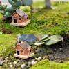 3Pcs Resin Christmas Small Houses Decorations Micro Landscape Decoration Handicraft Gift Garden Ornaments