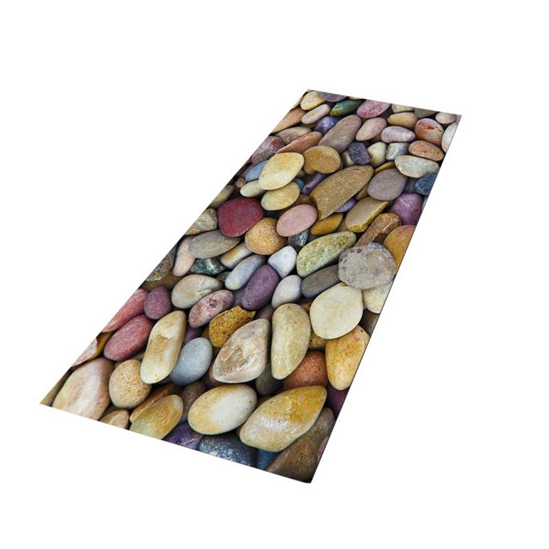 

Коврик-бегун Прихожая Коврик для прихожей Спальня-бегун 3D-узор булыжника 3D-дизайн камня Ковер 40*60cm